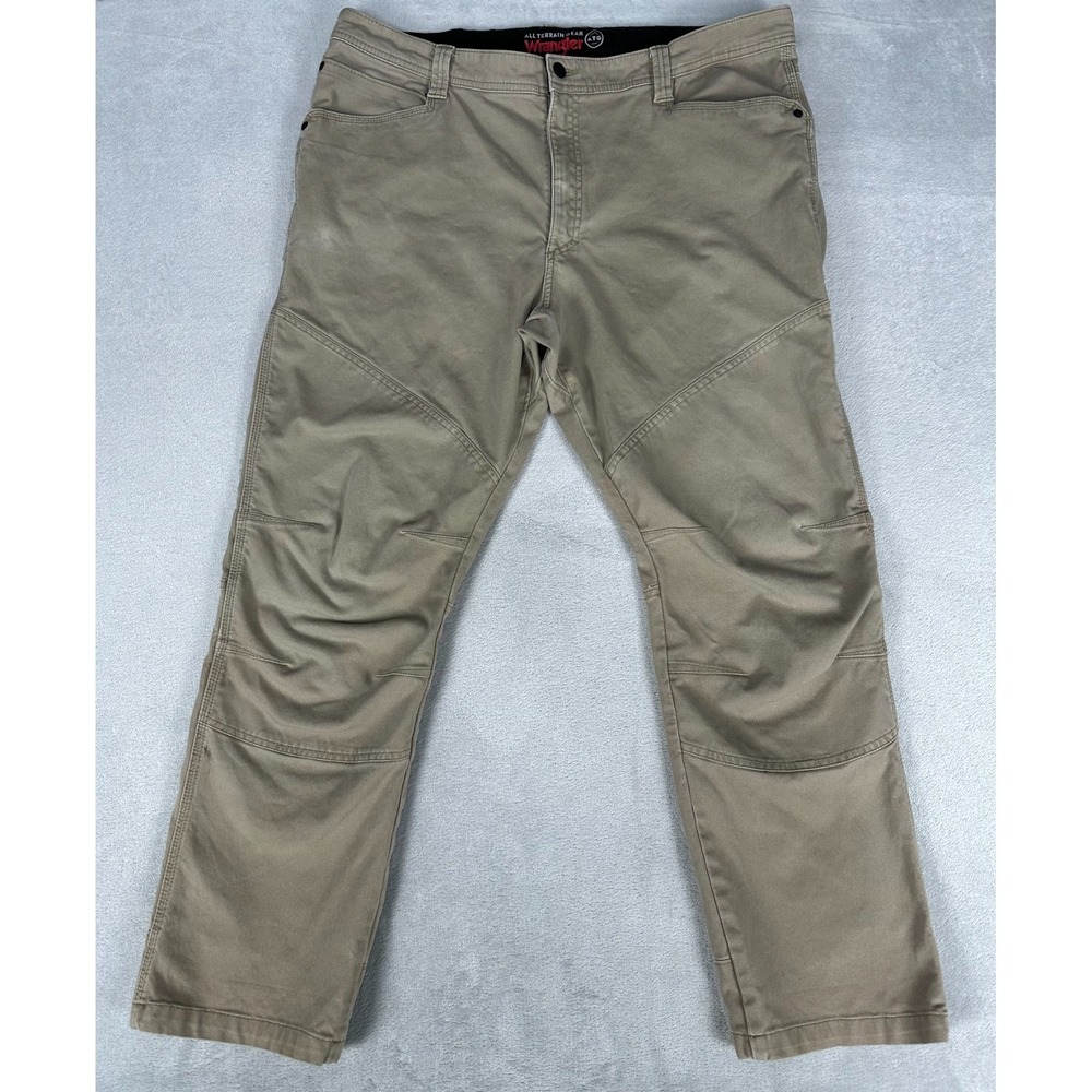 Wrangler‎ ATG Pants Mens 40x30 Beige Tan Nylon All Terrain Gear Outdoors Hiking